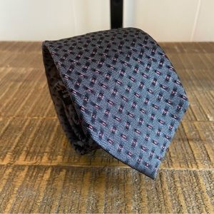 INDOCHINO Gray Geometric Silk Tie Mens 58.5” Long 2.75” Wide OS
